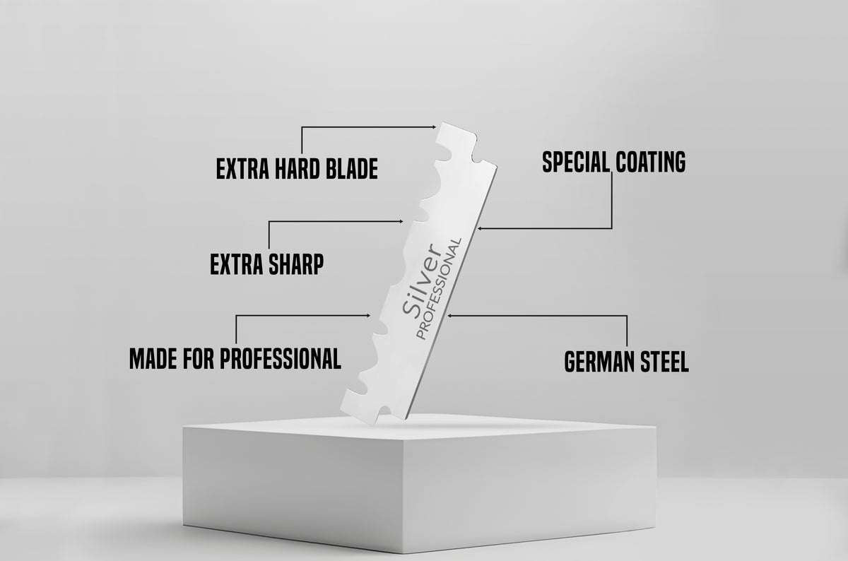 Silver - Lamette da barba a filo singolo - 100pz